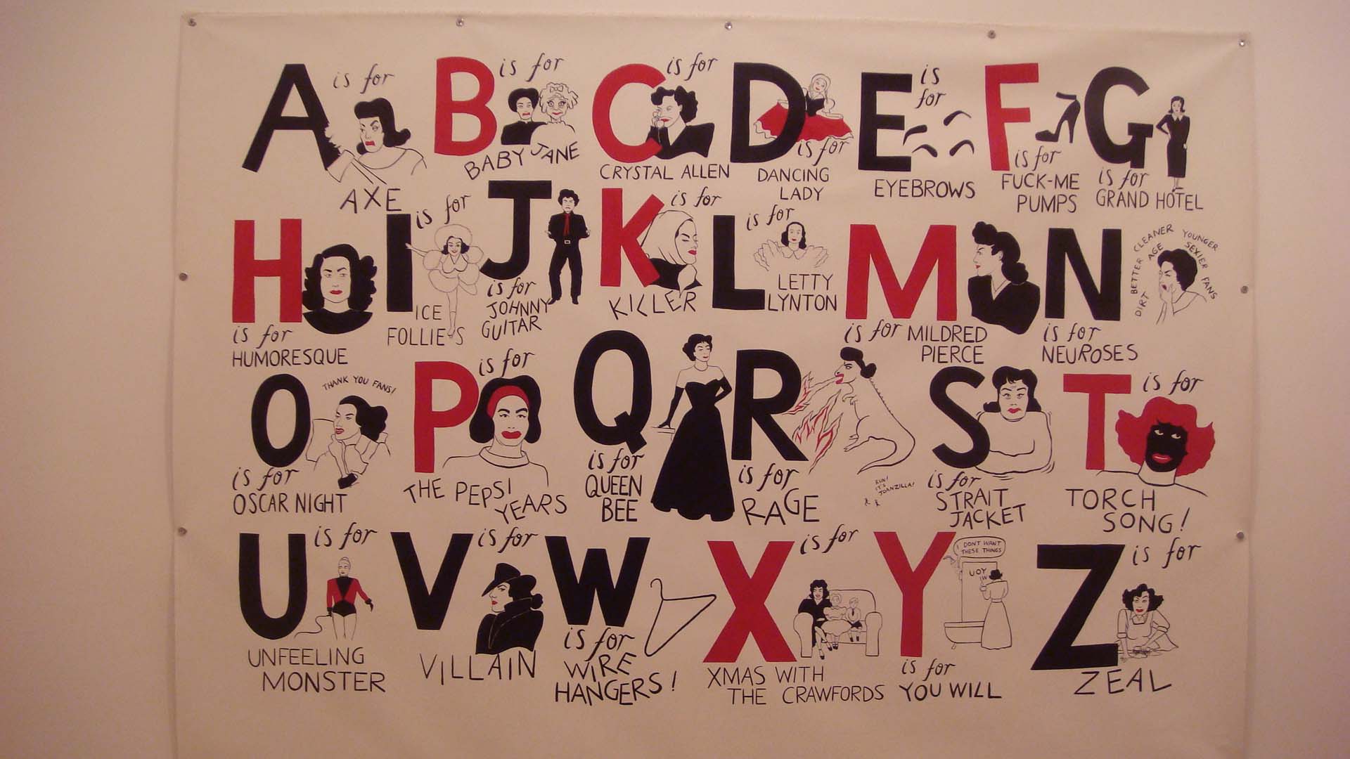 The contemporary alphabet (Donald Urquhart, Saatchi Gallery, London)