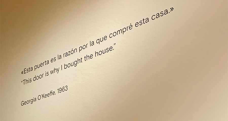 Georgia O'Keeffe flor puerta